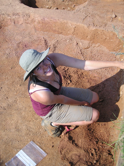 Emily excavating