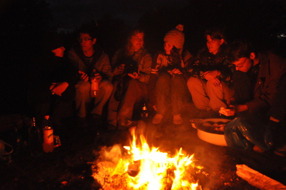 Evening campfire